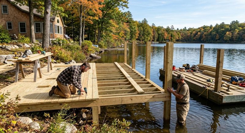 Pond Dock Construction in Overland Park, KS