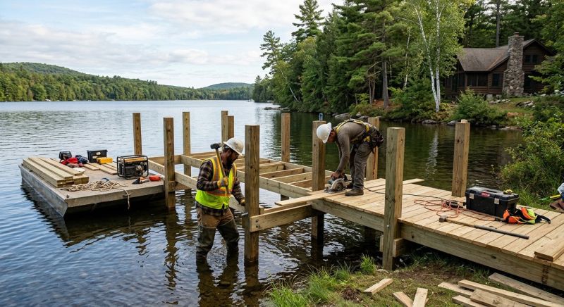 Pond Dock Installation in Alpharetta, GA